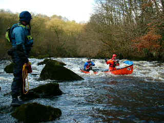 Hack Falls- below Masham - grade 3. Boulders to avoid just before end and bouncy haystacks in high water.