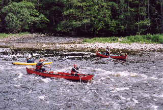 Nice grade 2 for ferry gliding and surfing below Ballindalloch- River Spey.