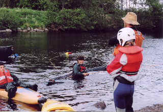 Basic safety skills at Spey Bridge, Newton More.