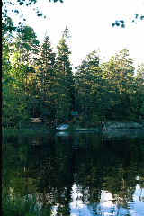 Only the canoes give away our camp.
