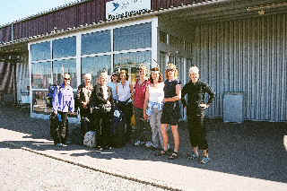 Our 10 Ladies arrive at City Airport, Goteborg.